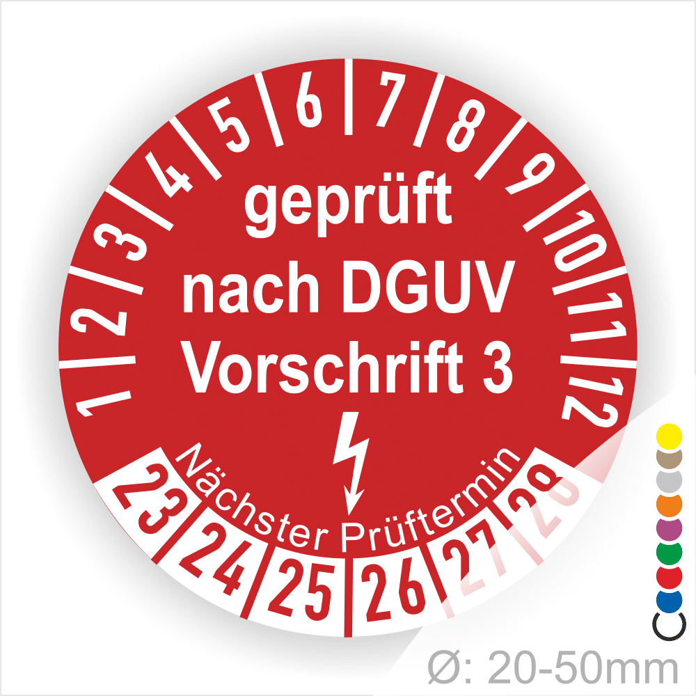 Dguv V3 Prufung Rothenfels.httpswww.printengel.dewp contentuploads202108DGUV V3 Pruefung Startjahr 23 DGUV0012 rot