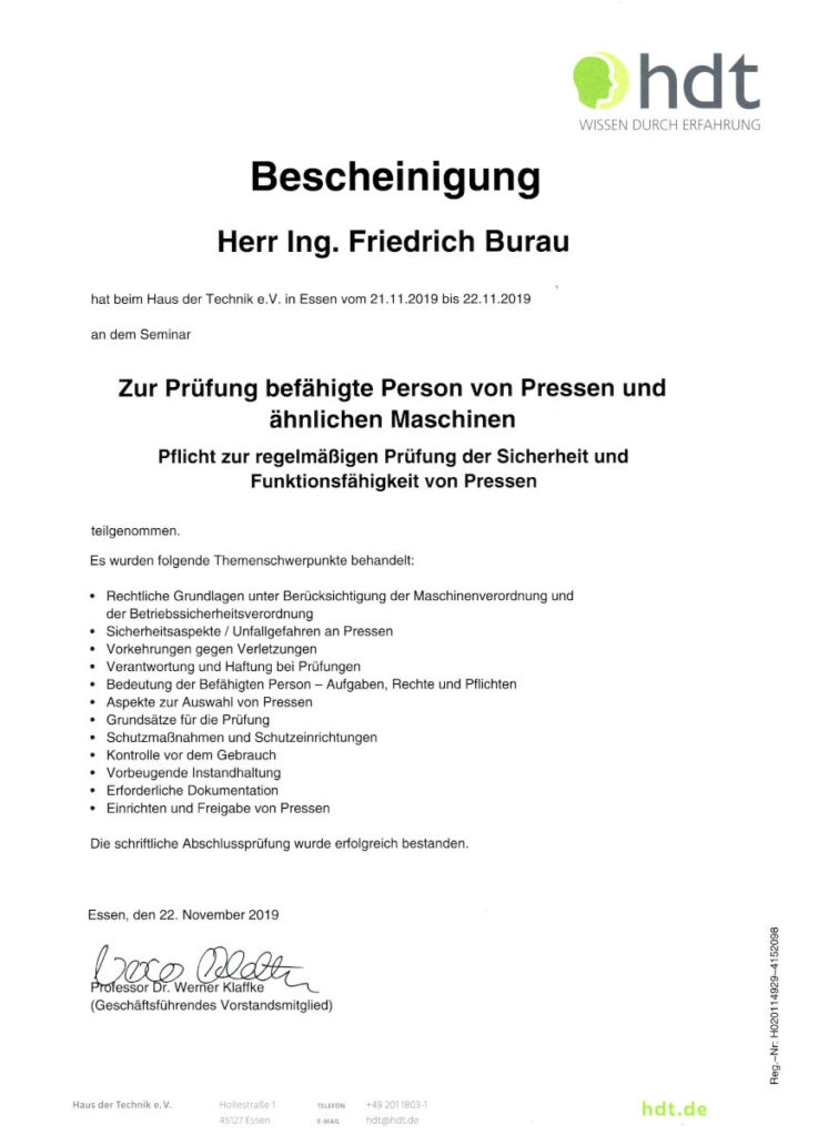 Dguv V3 Prufung Wachtersbach.httpsuvvpruefservice.dewp contentuploads201611Bescheinigung PrC3BCfung befC3A4higte Person von Pressen und C3A4hnlichen Maschinen